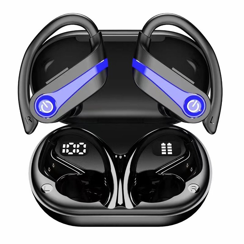 20 hours working time ear hook waterproof headset noise canceling sport headphone TWS stereo earphone wireless earbuds