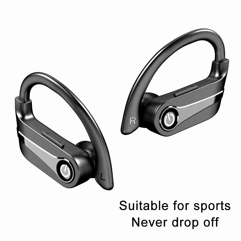 20 hours working time ear hook waterproof headset noise canceling sport headphone TWS stereo earphone wireless earbuds