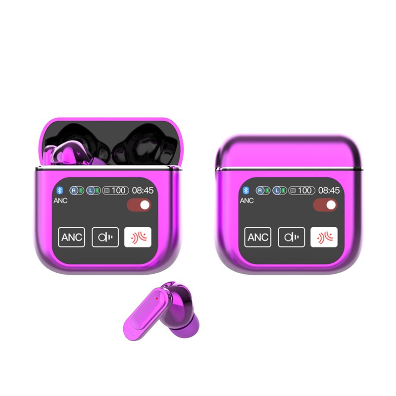 Headphones Factory Direct Sale Smart LCD touch screen gaming in-ear headphone ANC ENC noise cancelling TWS earphones
