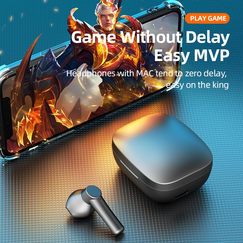 LB8 Earphones Led Display Handfree Sport Waterproof Noise Reduction Stereo Touch Control Tws Wireless Gaming Headset