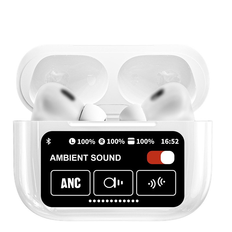 A9 Pro Earphones Touch Screen ANC True Wireless Earphones TWS Noise Reduction Earbuds BT 5.3 Long Battery Life