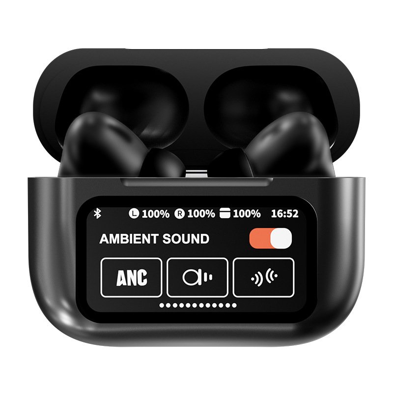 A9 Pro Earphones Touch Screen ANC True Wireless Earphones TWS Noise Reduction Earbuds BT 5.3 Long Battery Life