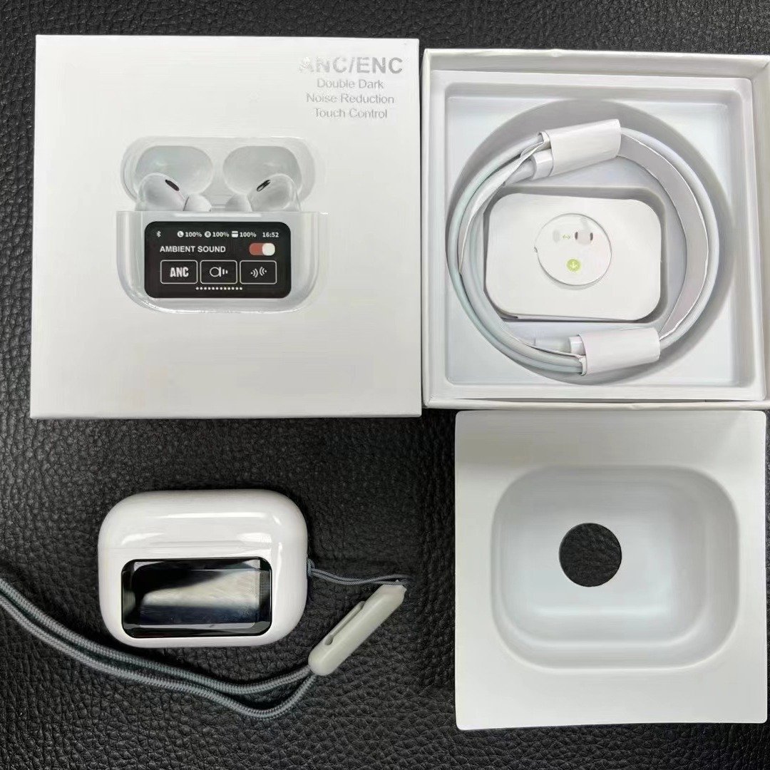 A9 Pro Earphones Touch Screen ANC True Wireless Earphones TWS Noise Reduction Earbuds BT 5.3 Long Battery Life