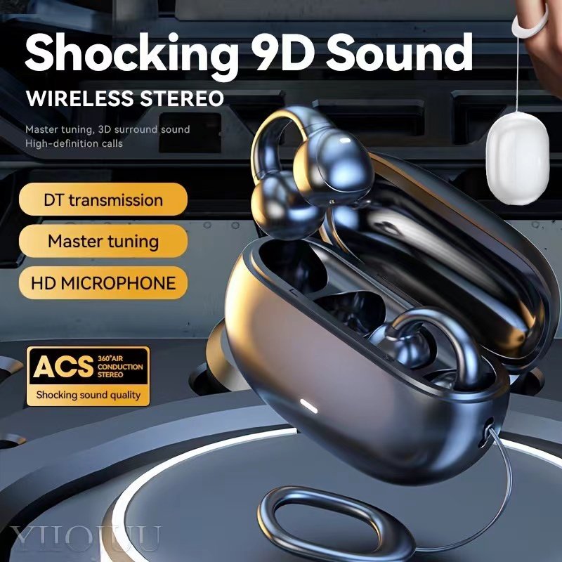 M47 Hd Display Comfortable tws Wir less Ear bud Ear Clip Bone Conduction Earphone Sport Ear buds