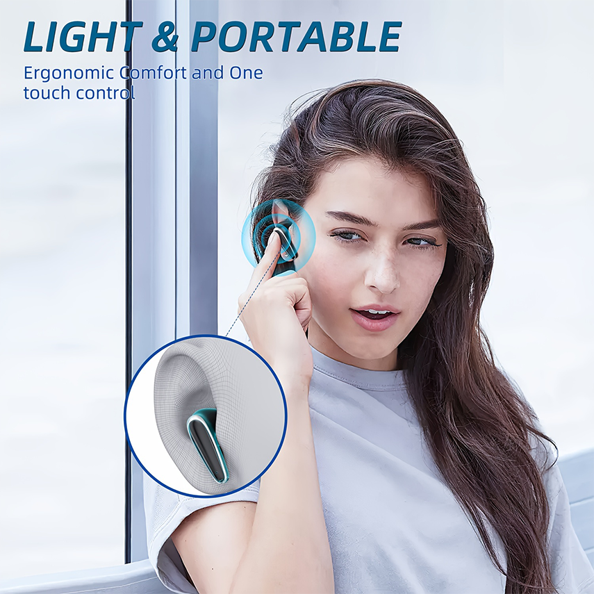 Noise Cancelling Long Endurance Earphone HD Stereo Wireless Earbuds In-Ear Headphone Display LCD Touch Smart Screen Earphones