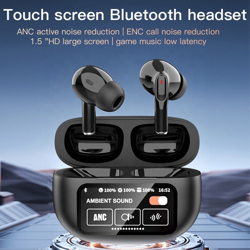 Wireless Tws Earphone LED Screen Bluetooth Headset ANC ENC Steteo Hifi In-ear Earbud Sports Earphones and headphones A9 plus