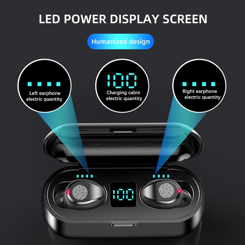 AOOLIF best price bluetooth earphone tws f9 true wireless earbuds f9 fones de ouvido