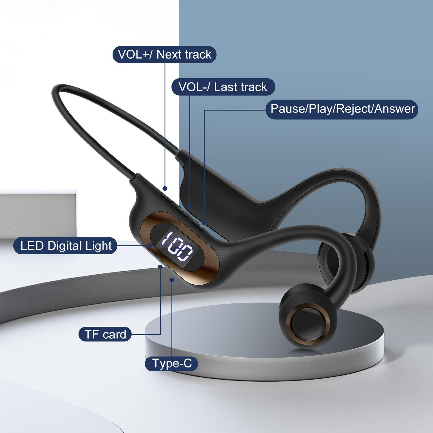 Best Seller Trend New Electronics Waterproof Business Stereo Wireless Earphones LED Display TWS Earbuds Gaming In-ear Headphones