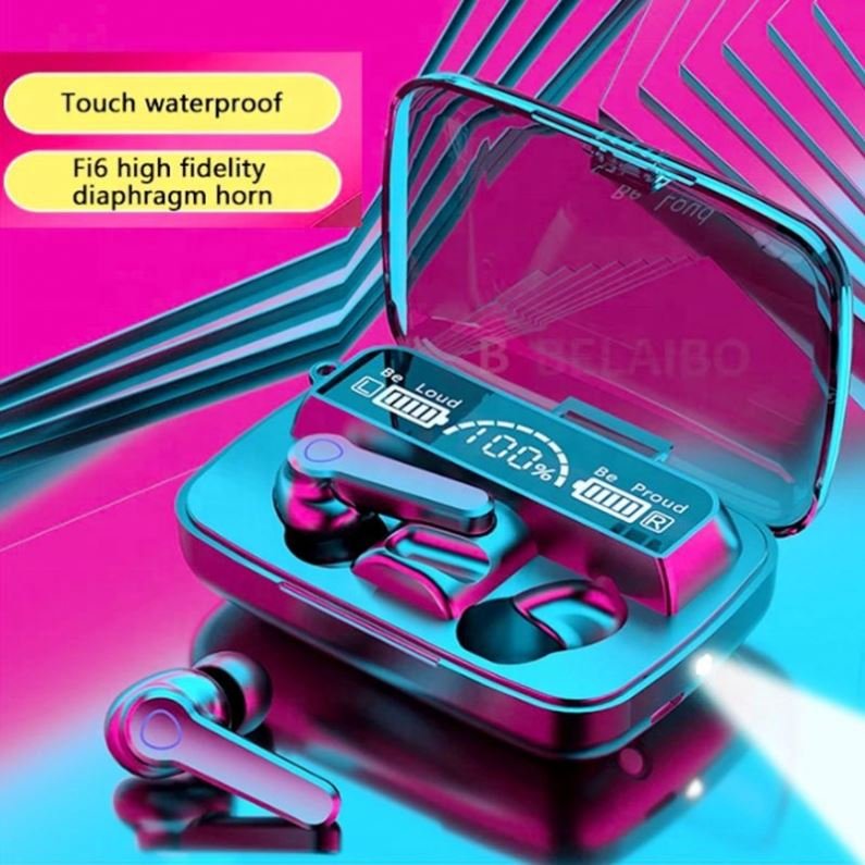 2023 Popular Tws Earphone M19 Earbuds with power bank True Wireless GamingHeadset Headphone Noise Cancelling In ear Earbuds