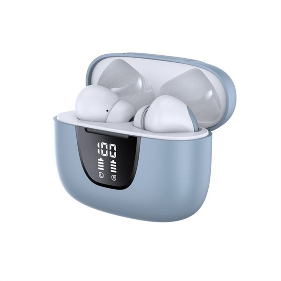 AGETUNR Light Blue ANC ENC Bluetooth TWS Wireless Earbuds In-ear Headphone headsets Noise Cancelling TWS Earphone With Display