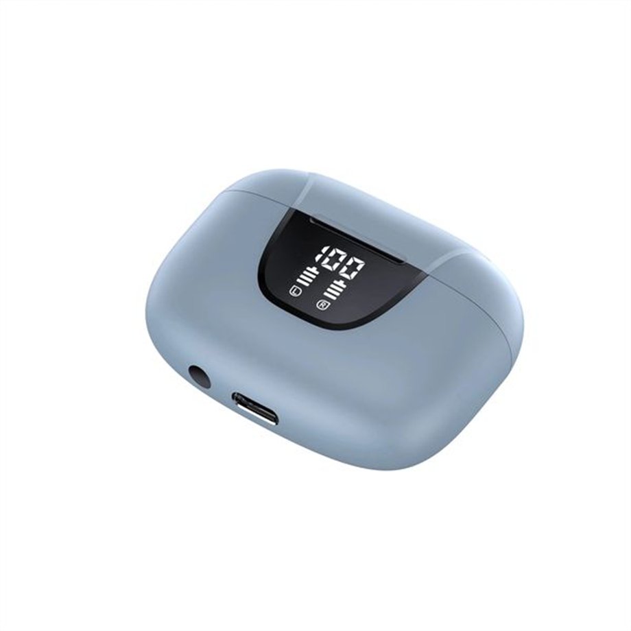 AGETUNR Light Blue ANC ENC Bluetooth TWS Wireless Earbuds In-ear Headphone headsets Noise Cancelling TWS Earphone With Display