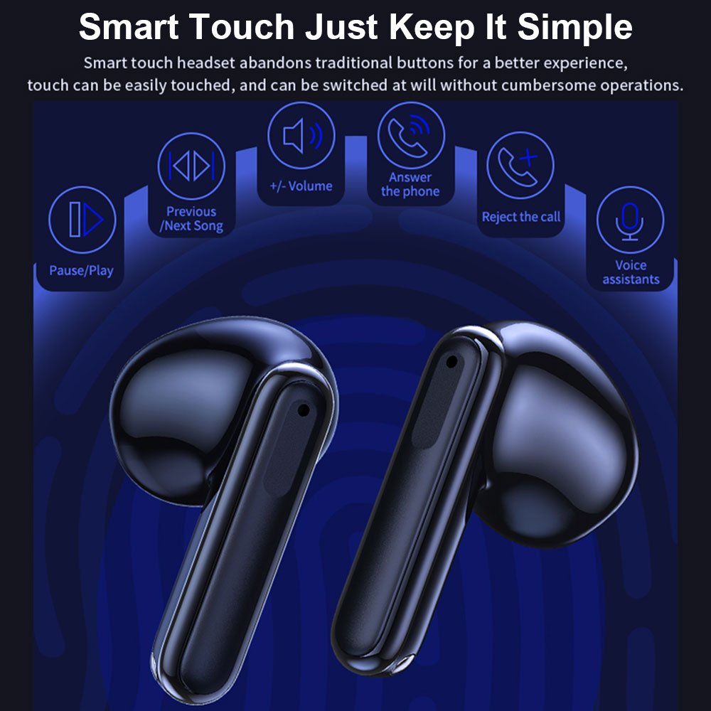 TWS HiFi Stereo Blouetooth 5.3 Wireless Earphones Automatic Noise Cancellation Headphone Wireless Earbuds With Charging Case