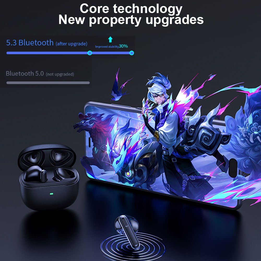 TWS HiFi Stereo Blouetooth 5.3 Wireless Earphones Automatic Noise Cancellation Headphone Wireless Earbuds With Charging Case