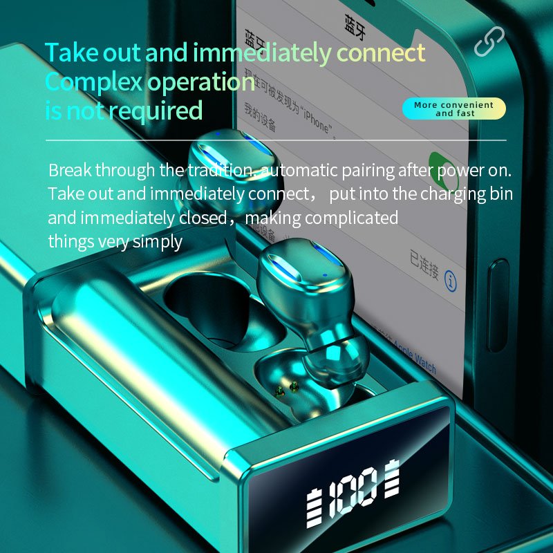 Hot Selling A22 Tws Earbuds In Ear Led Display Headset Noise Cancelling Wireless Earphone Gaming Sports Earphone