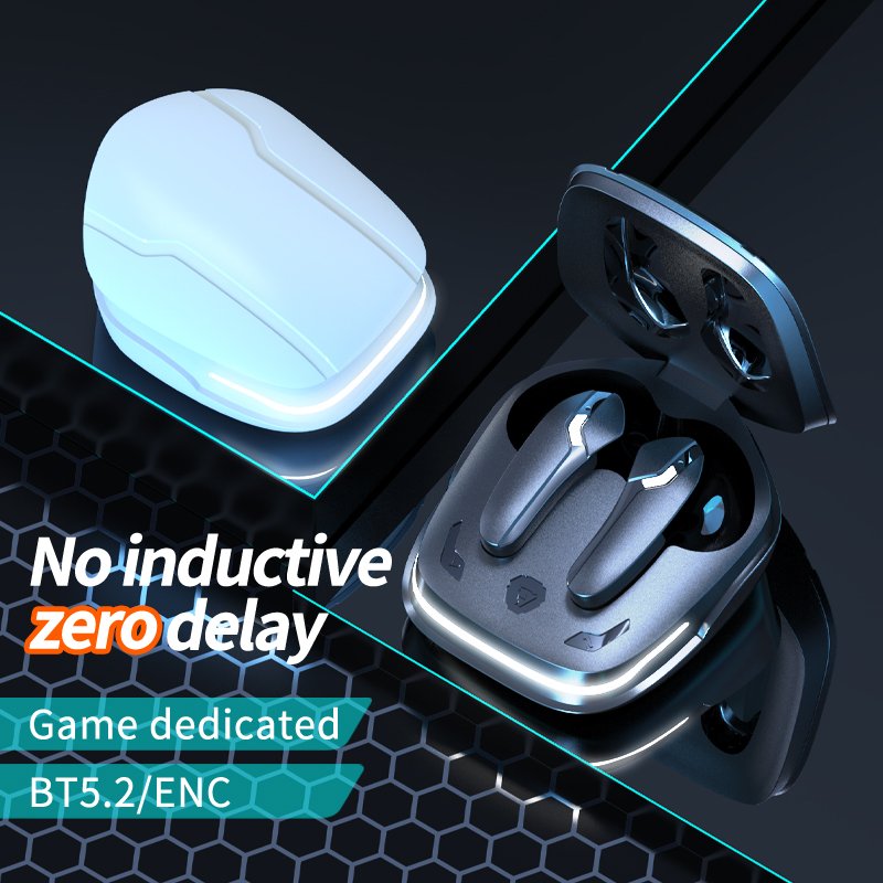 Hot Sale F69 TWS Gaming Earbuds Low Latency TWS BT 5.2 Earphone with Mic Game Headphones Wireless Headset