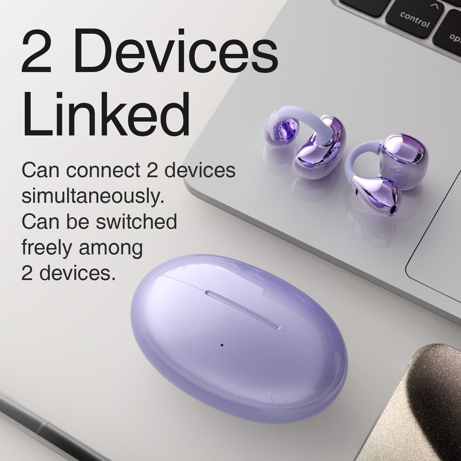 2024 Best Quality HM-11 Open Ear Air Conduction Tws Earphones Wireless Earclip Headphone 360 Panoramic Sound Clip On Ear Earbuds