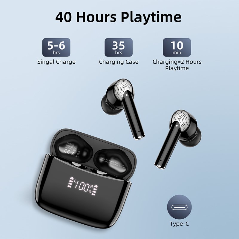 J8pro ANC wireless headphones design wireless earphones mic headset of playback deep bass blue tooth earbuds for work study