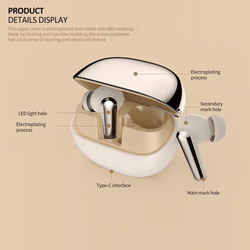 Kvance newest gaming earbuds low latency tws earphone fast charging led display wireless noise cancelling tws earphones