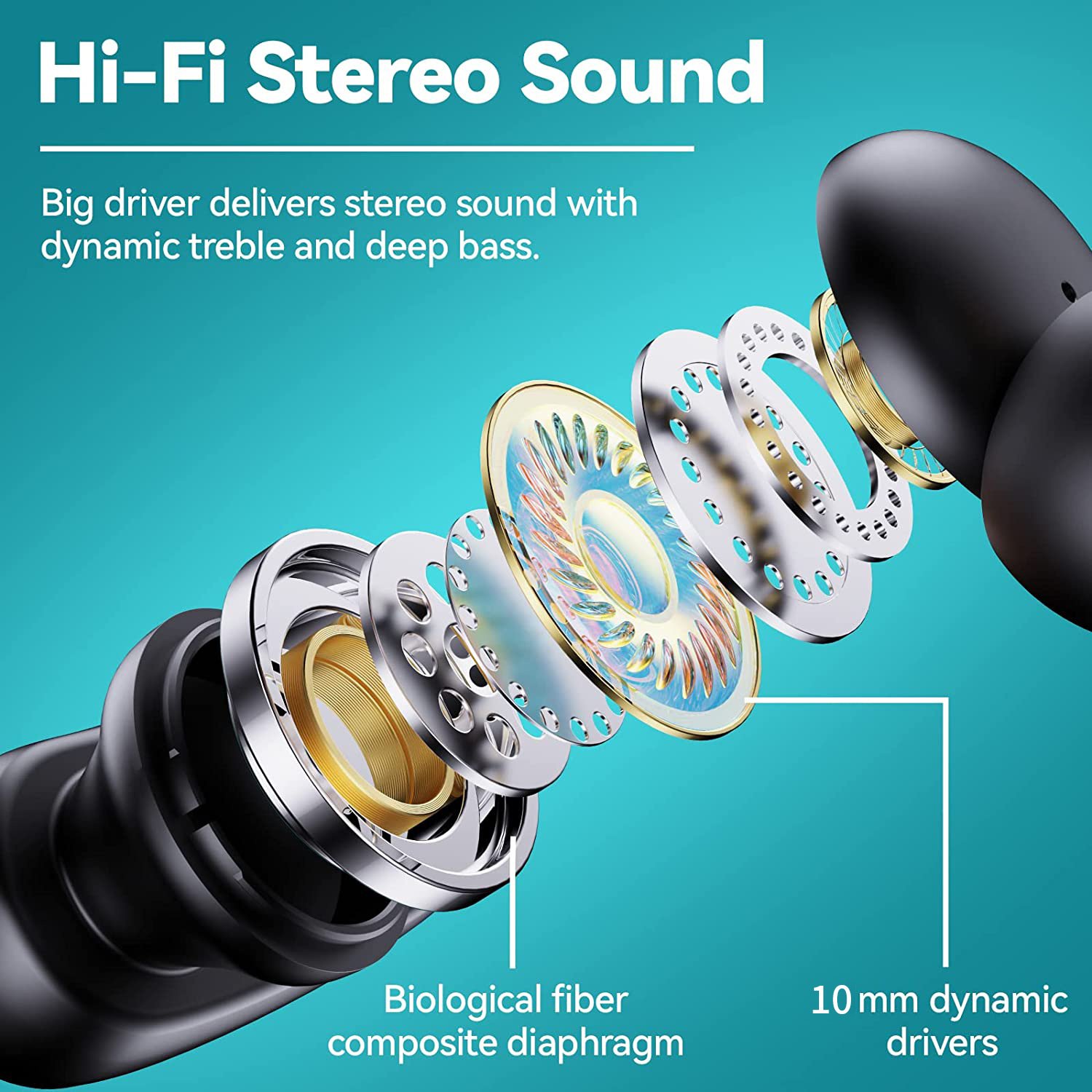 A9 Pro Open Ear Headphones Wireless True Open Ear Earbuds with Rotatable Earhooks Deep Bass Earphones for Sports Workout Running