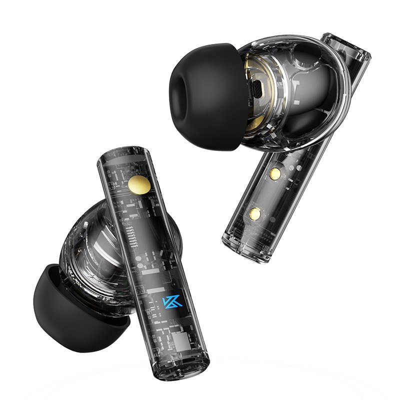 KZ ANC TWS Earphone Carol 55ms Low Latency 42hours battery life 6-Microphone Hybrid Active Noise Cancellation earbuds