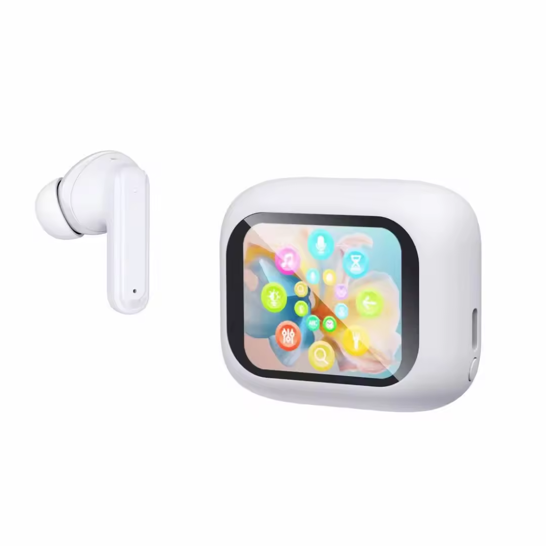 LED screen TWS Earphones LCD Full Color Touch Screen ANC Earbuds HiFi Stereo Waterproof Wireless M6 Headphones