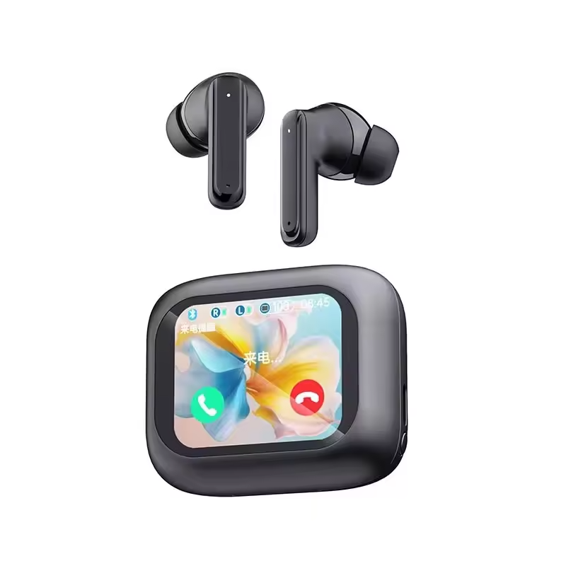LED screen TWS Earphones LCD Full Color Touch Screen ANC Earbuds HiFi Stereo Waterproof Wireless M6 Headphones