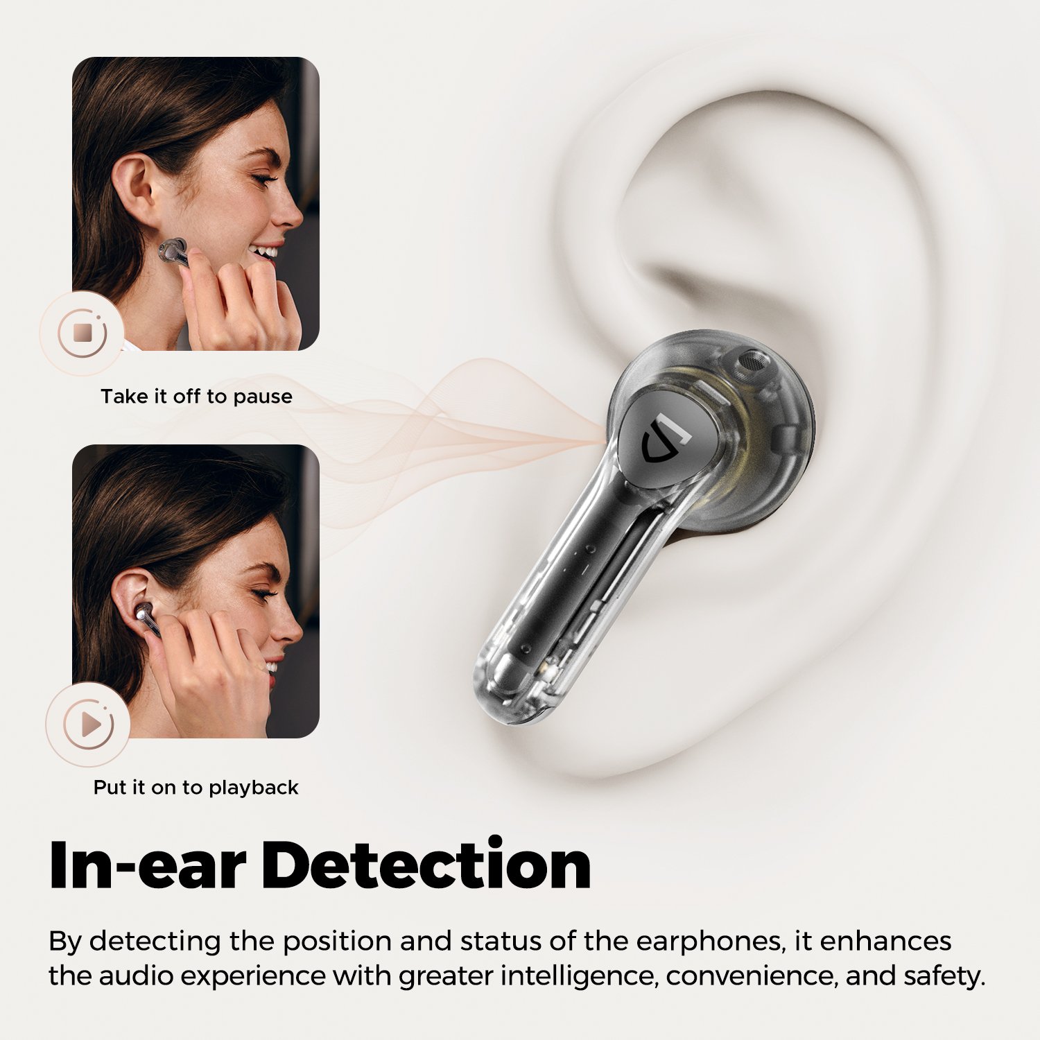 SOUNDPEATS Air4 Pro transparent earbuds in ear detection Hybrid anc headphones bluetooth earphone TWS wireless earbuds