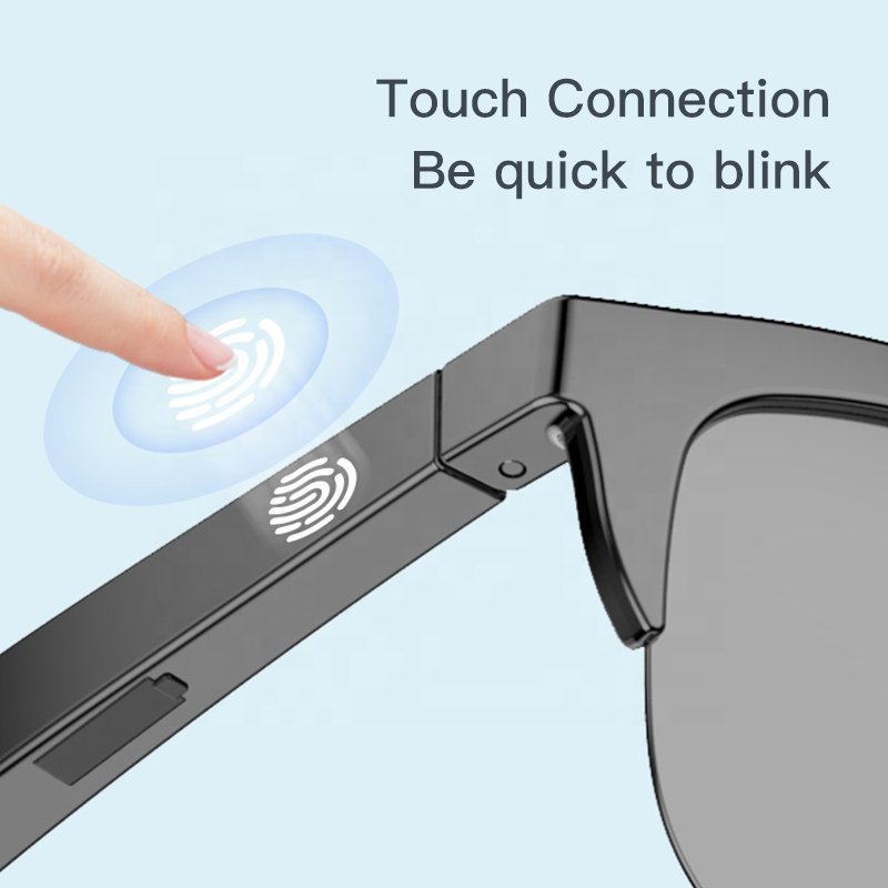 Wireless Bluetooth 5.3 UV Resistance HiFi Sun Glasses Headphone Voice Call Bone Conduction Sunglasses Earphone