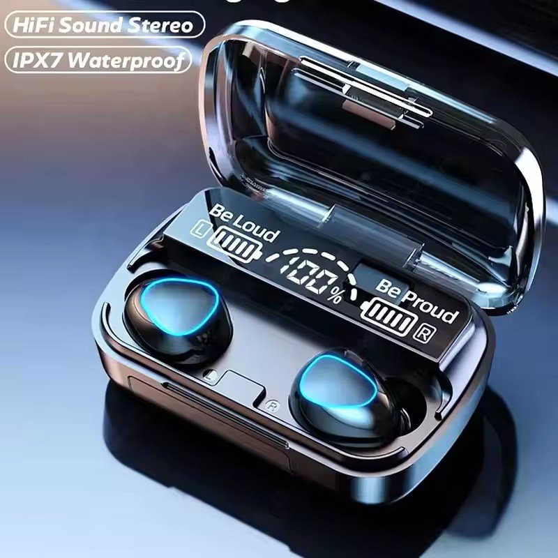 M10 True Wireless Bluetooth Earbuds In-Ear Gaming Sports Headset with Noise Cancelling and Power Bank TWS Earphone Headset
