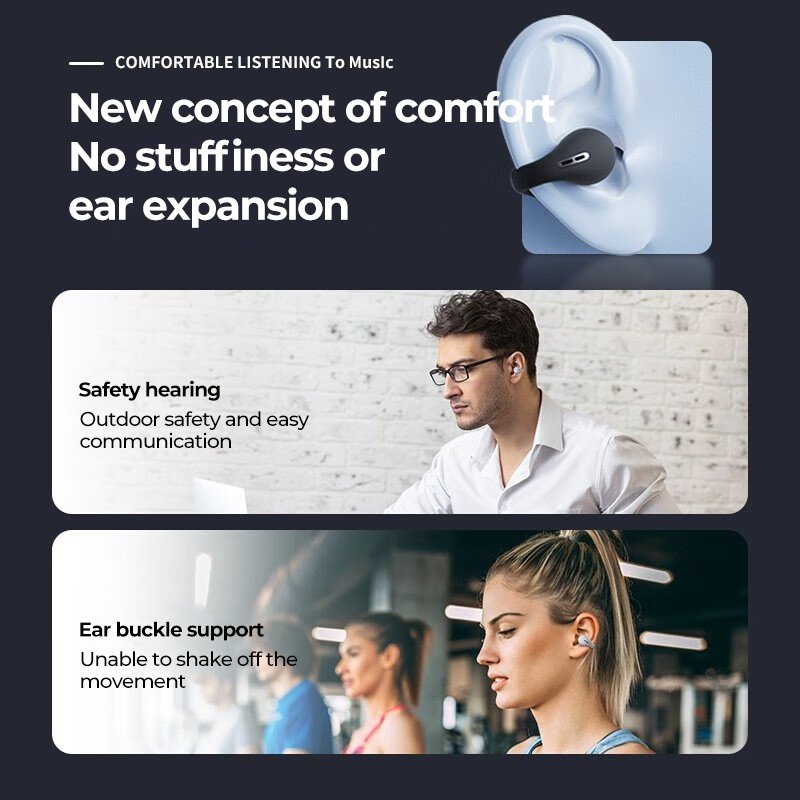 For Ambie Sound Earcuffes Upgrade Pro Earring Wireless Earphones TWS Ear Hook Headset Sport Earbuds for sony