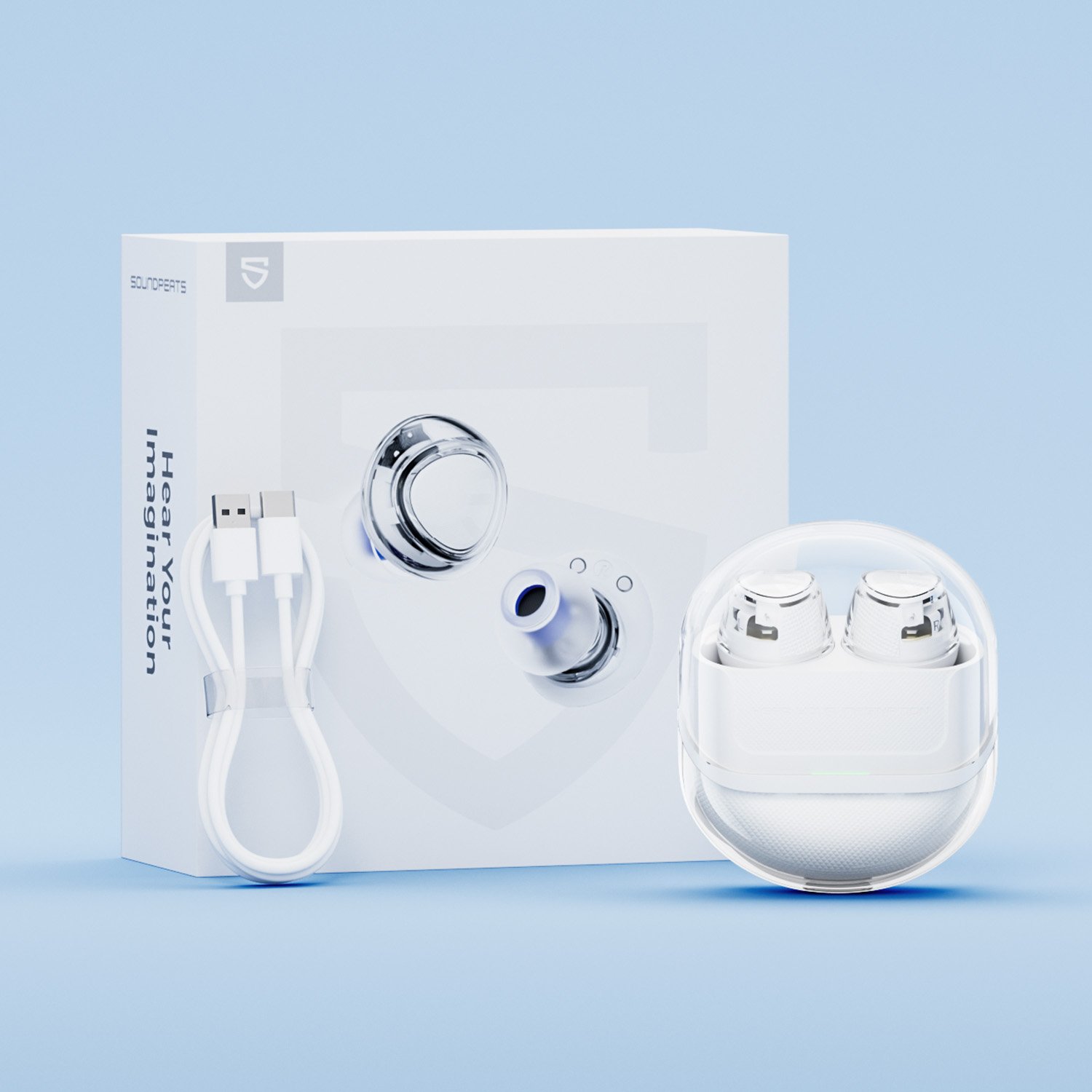 SoundPEATS Clear Dot noise cancelling tws earphones in ear excellent wearing stability earphones & headphones with earplugs