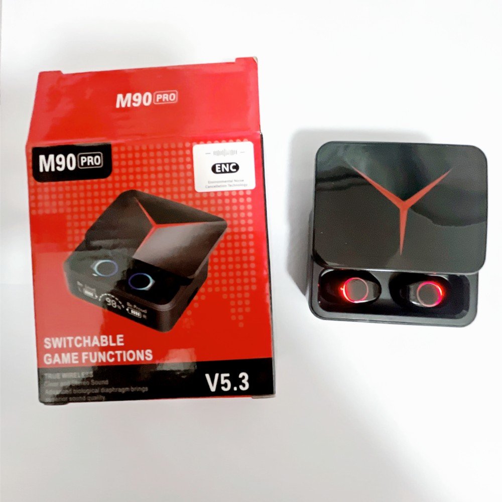 1200mah Battery M90 Pro Tws Earbuds Wireless Earphone HIFI Stereo BT5.3 Waterproof Headphone Gaming Earbuds F9 m10 m90
