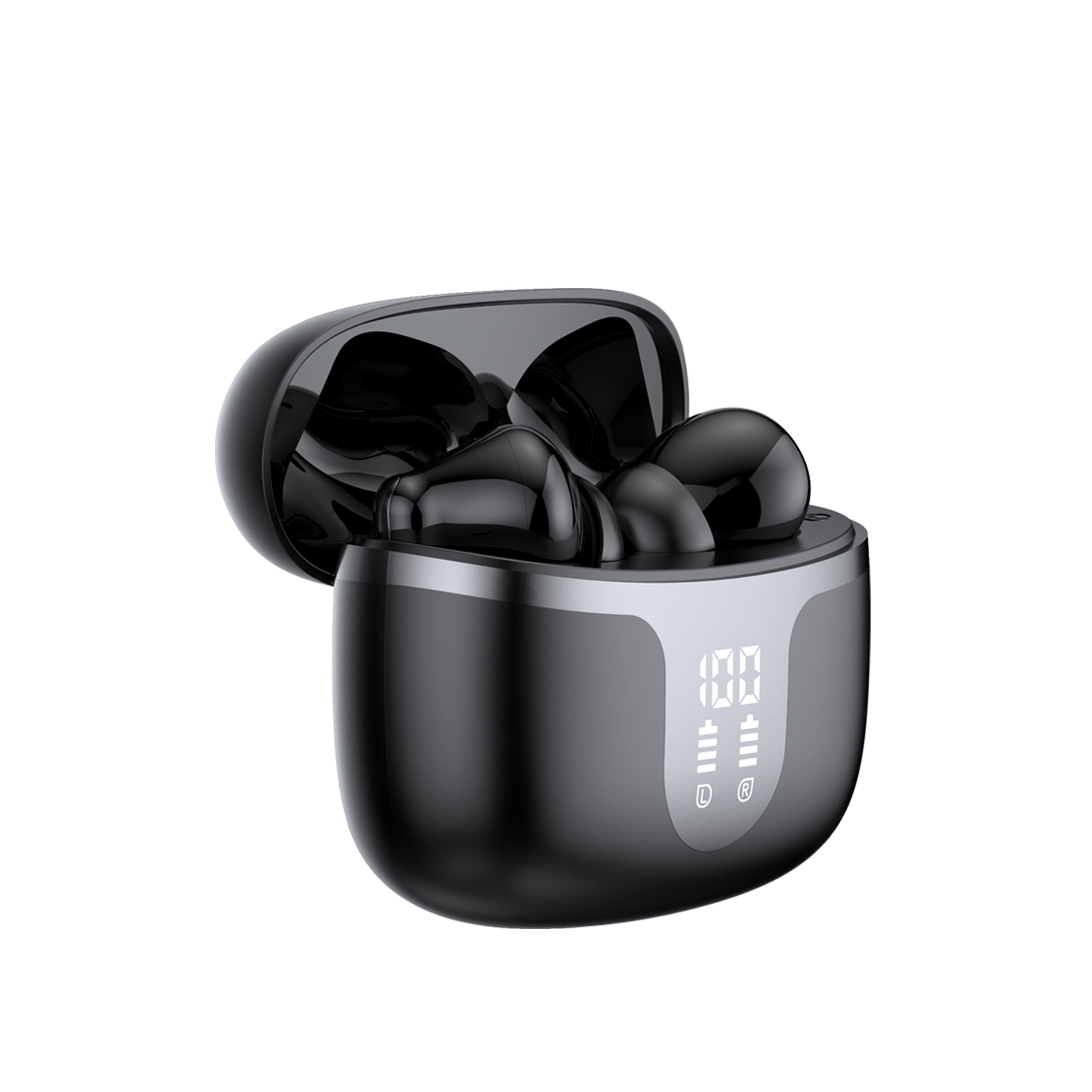 S48 Wireless Earbuds Bluetooth 5.3 Headphone Bass Stereo Ear Buds with Noise Canceling Mic LED Display in Ear Earphone for Phone