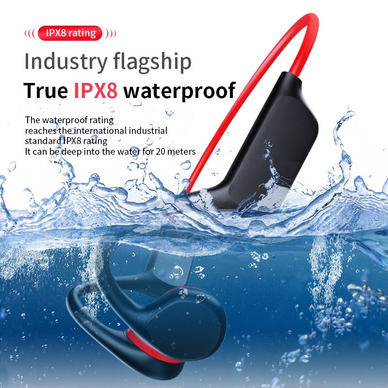 2024 Best BT wireless noise cancelling tws earphones headphones IPX8 waterproof swim headphones bone conduction