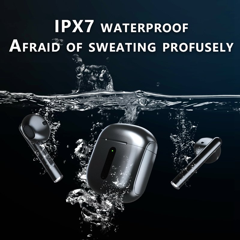 F1 TWS ENC Active Noise Reduction HD Call LED Display HiFi Stereo Earbuds IPX7 Waterproof Sports Wireless Air Earphones