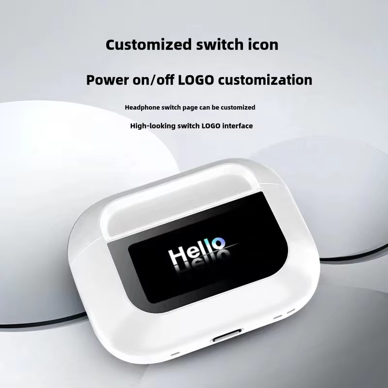 New Arrival ANC Headset LED Touch Screen earphone WT-2 Pro With APP control TWS color screen Earbuds Wireless Sport Earphones