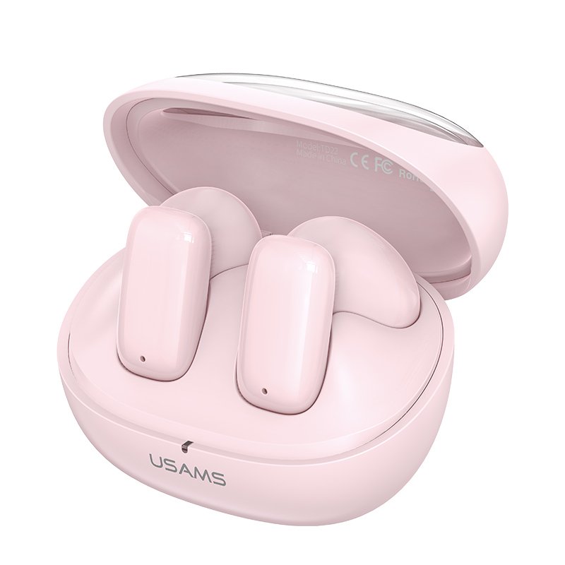 USAMS 2024 Newest mini wireless earbuds earphone headset long battery BT5.3 colorful half in ear sport headphone