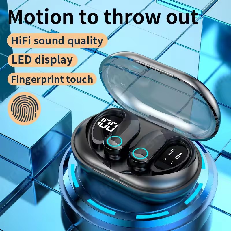 OEM ODM G37 Earbuds LED Touch Bt5.3 HiFi Stereo Ear Hook Waterproof Noise Cancelling Earhook Wireless Headset Earphone Earbud