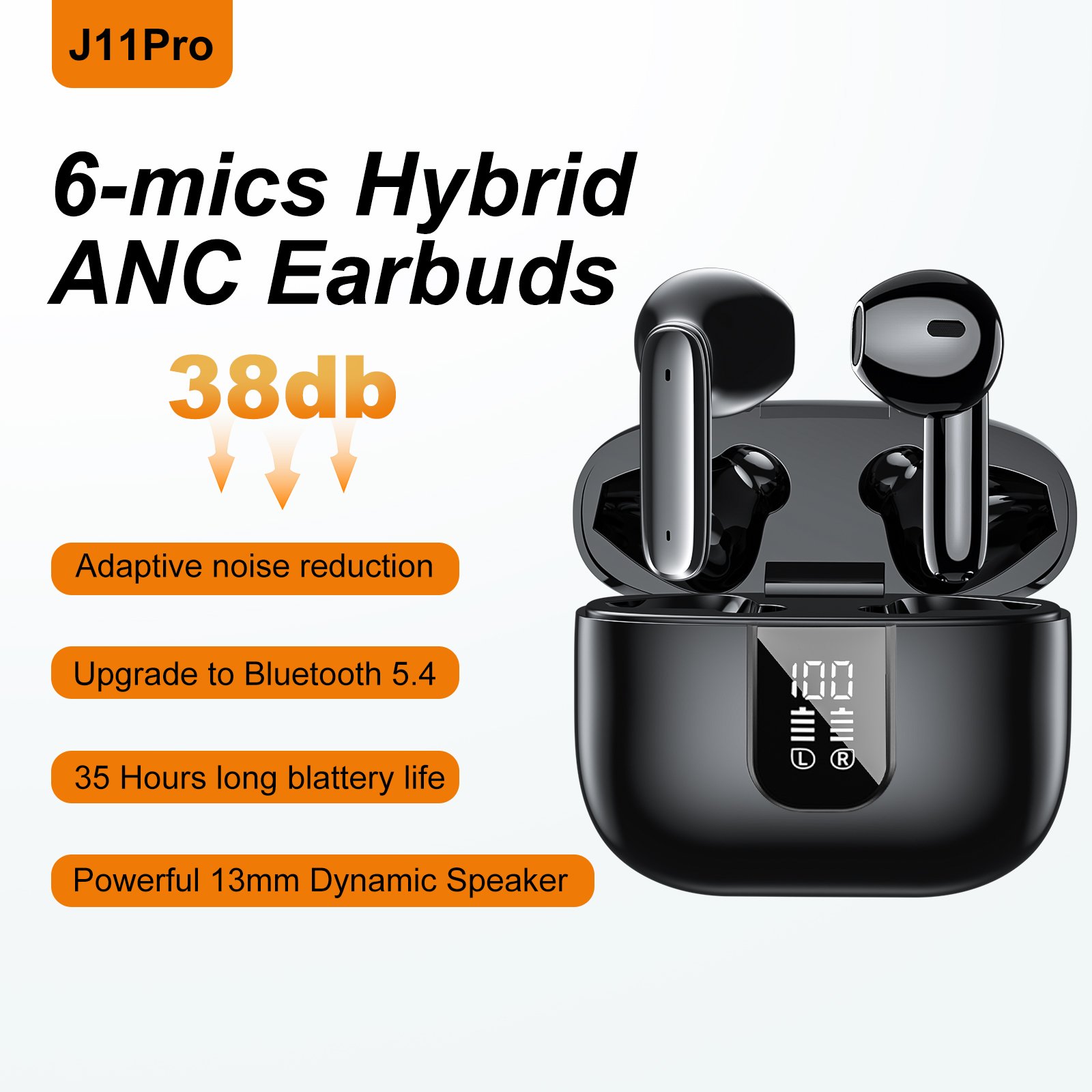2024 factory Price Products Air J11 Tws Wireless Earbuds Type C Earphones Gaming In-ear Headphones in low price