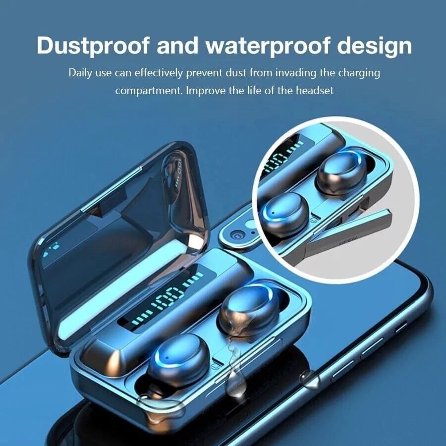 Hot TWS F9-5C Wireless Earphone Earbuds With 2000mah Power Bank Gaming Sport Touch Control Headset Airbuds With Mic
