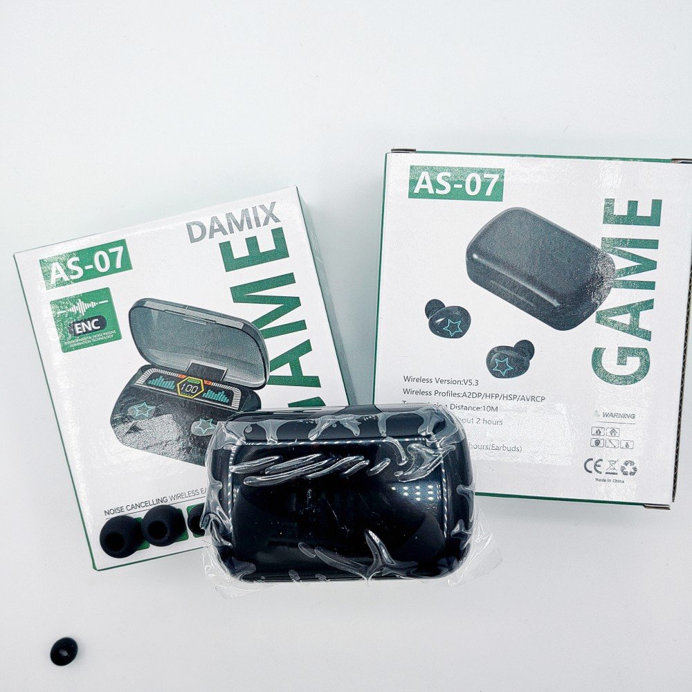 TWS AS07 LED Light Tws HiFi Headphone Sport Earphone Headset Mini V5.3 Wireless Earbuds With 600Ahm M10 f9 Earbuds AS07