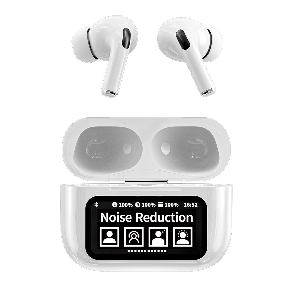 Mini Touch LCD Screen Noise Cancelling Wireless Earphone Headphone Gaming ANC TWS Earbuds