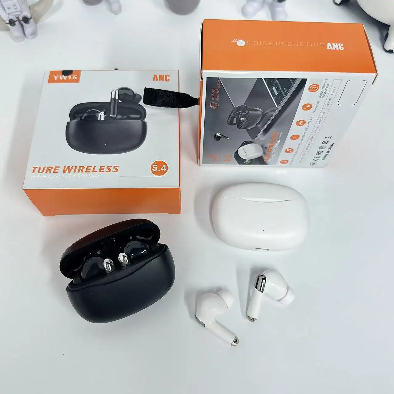 Real Anc Earbuds Cheap YW15 TWS Wireless Earphones TWS Earbuds Noise Cancelling TWS Earphones & Headphones