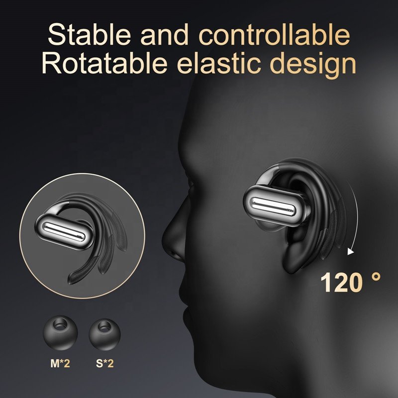 Led Digital Display Bluetooth 5.4 Ear Hook Earbuds Waterproof Sports Earphones Noise Cancelling Headset TWS Headphones Wireless