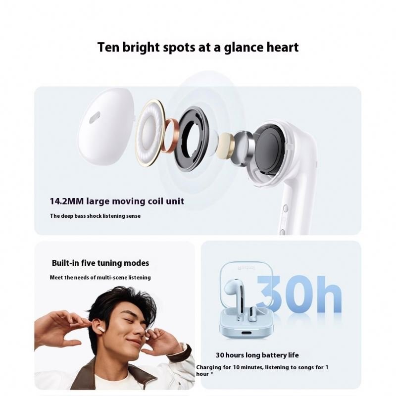 New Arrival Redmi Buds 6 Active Edition Wireless Headphone Call Noise Reduction 30h long life BT5.4 TWS Wireless Earphone