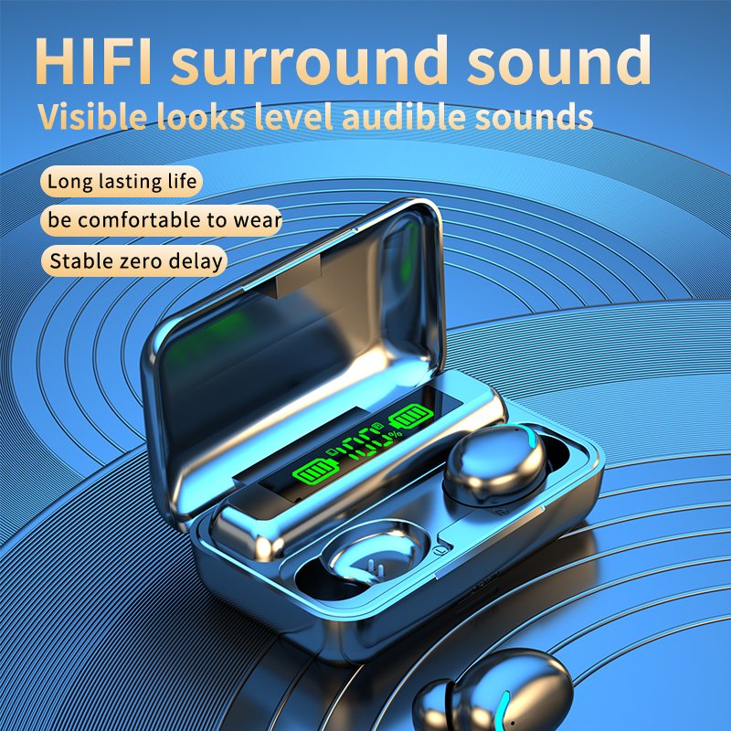 Wireless Bluetooth Earphones F9 5c TWS Headphone 9D Stereo Music Headset 5.0 Touch Earbuds Gaming With Charging Box