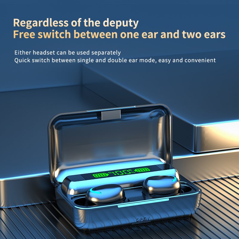 Wireless Bluetooth Earphones F9 5c TWS Headphone 9D Stereo Music Headset 5.0 Touch Earbuds Gaming With Charging Box