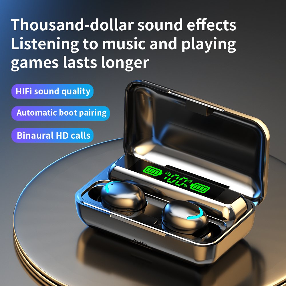 Wireless Bluetooth Earphones F9 5c TWS Headphone 9D Stereo Music Headset 5.0 Touch Earbuds Gaming With Charging Box