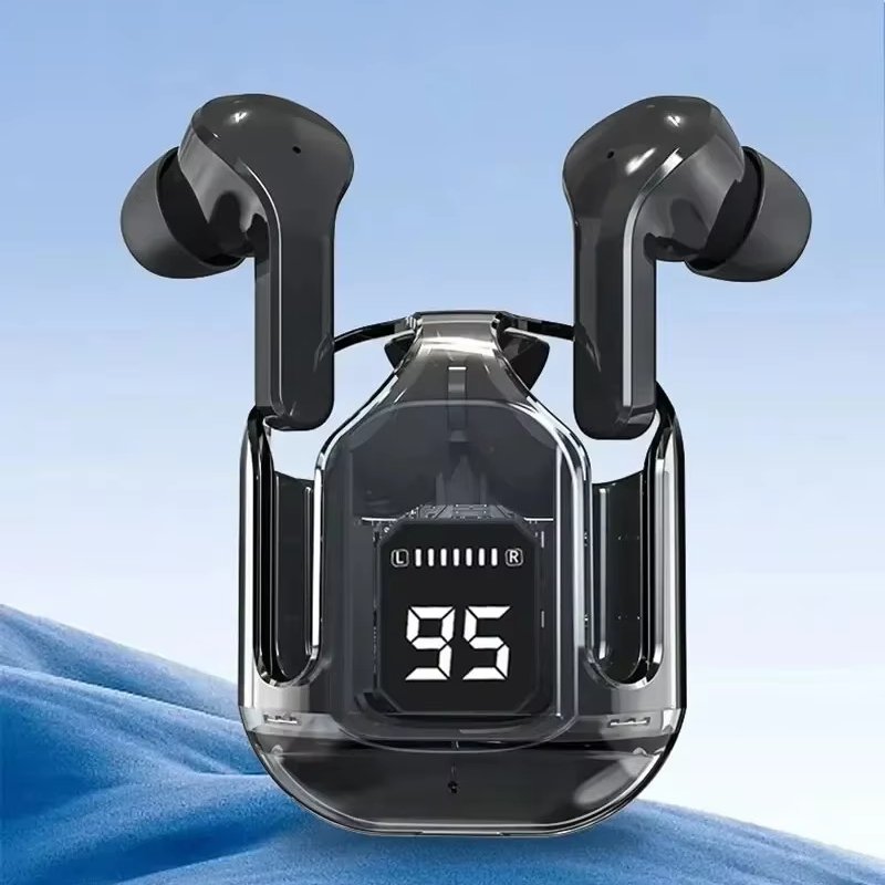 Wholesale Air31 T8 In-Ear Wireless Earbuds Transparent Crystal TWS Waterproof Noise Cancelling Gaming BT3.0