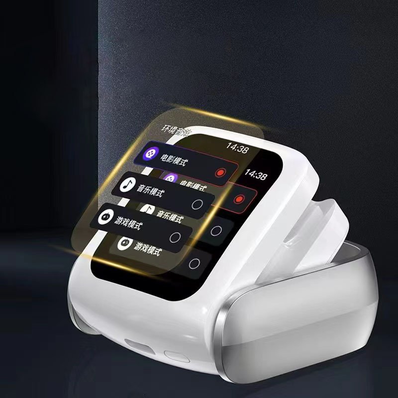 2024 New model with LCD full-color smart touch screen Wireless XP5 waterproof portable TWS noise-cancelling headphones